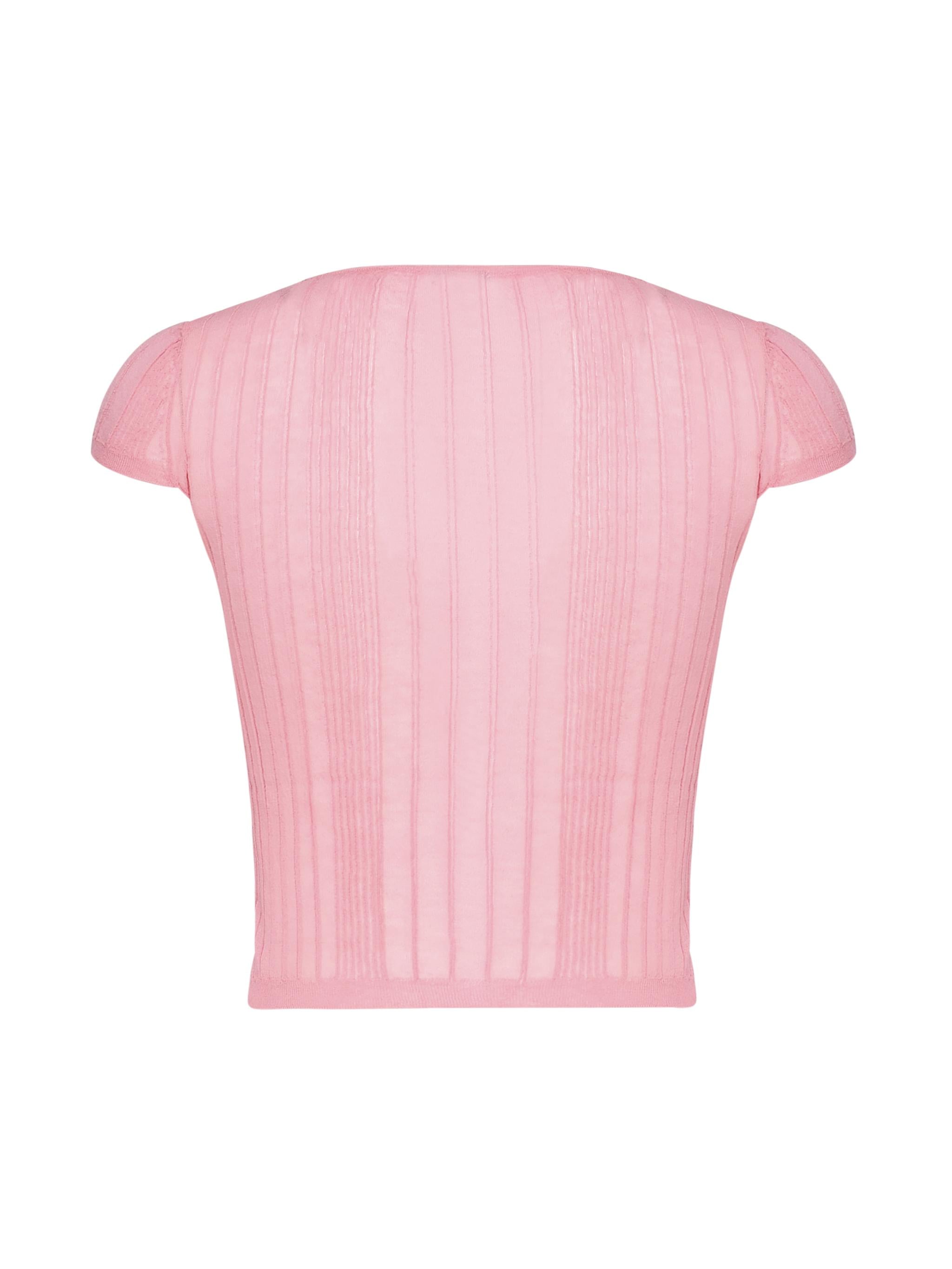 Maglia Tambora a costine<BR/> 104773 A1NDN50 PINKO 