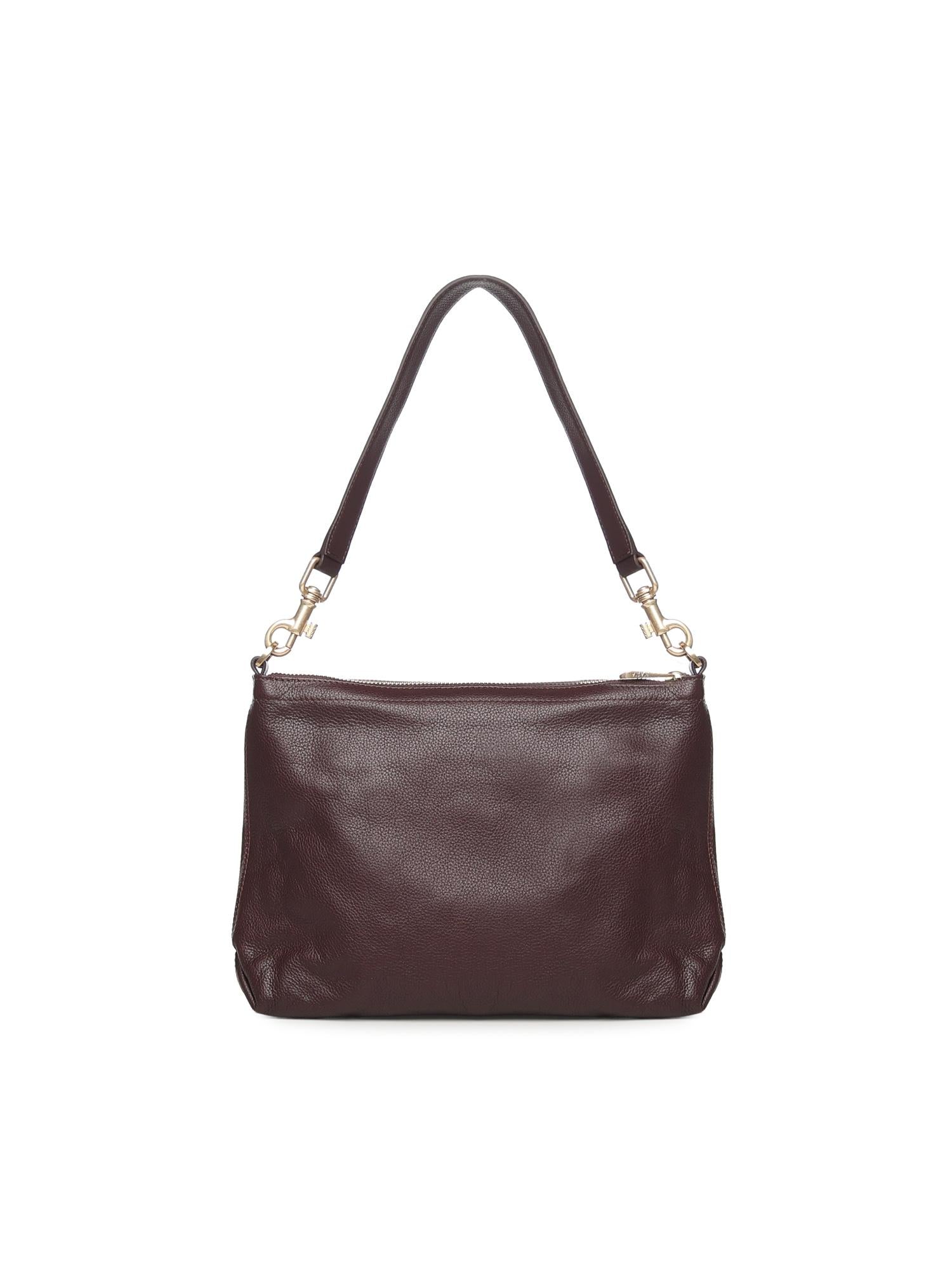 Borsa a spalla con logo BIBP9FA01 PRUGNA BIASIA 
