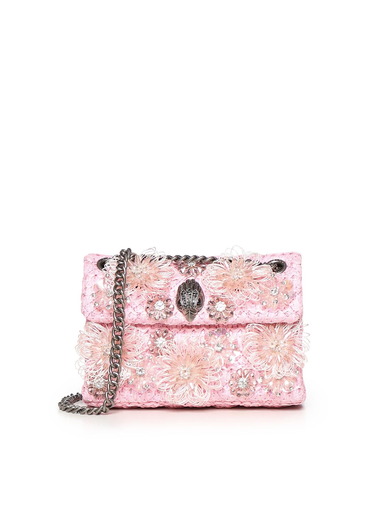 Borsa mini Kensington in rafia 5603498999 PINK KURT GEIGER 