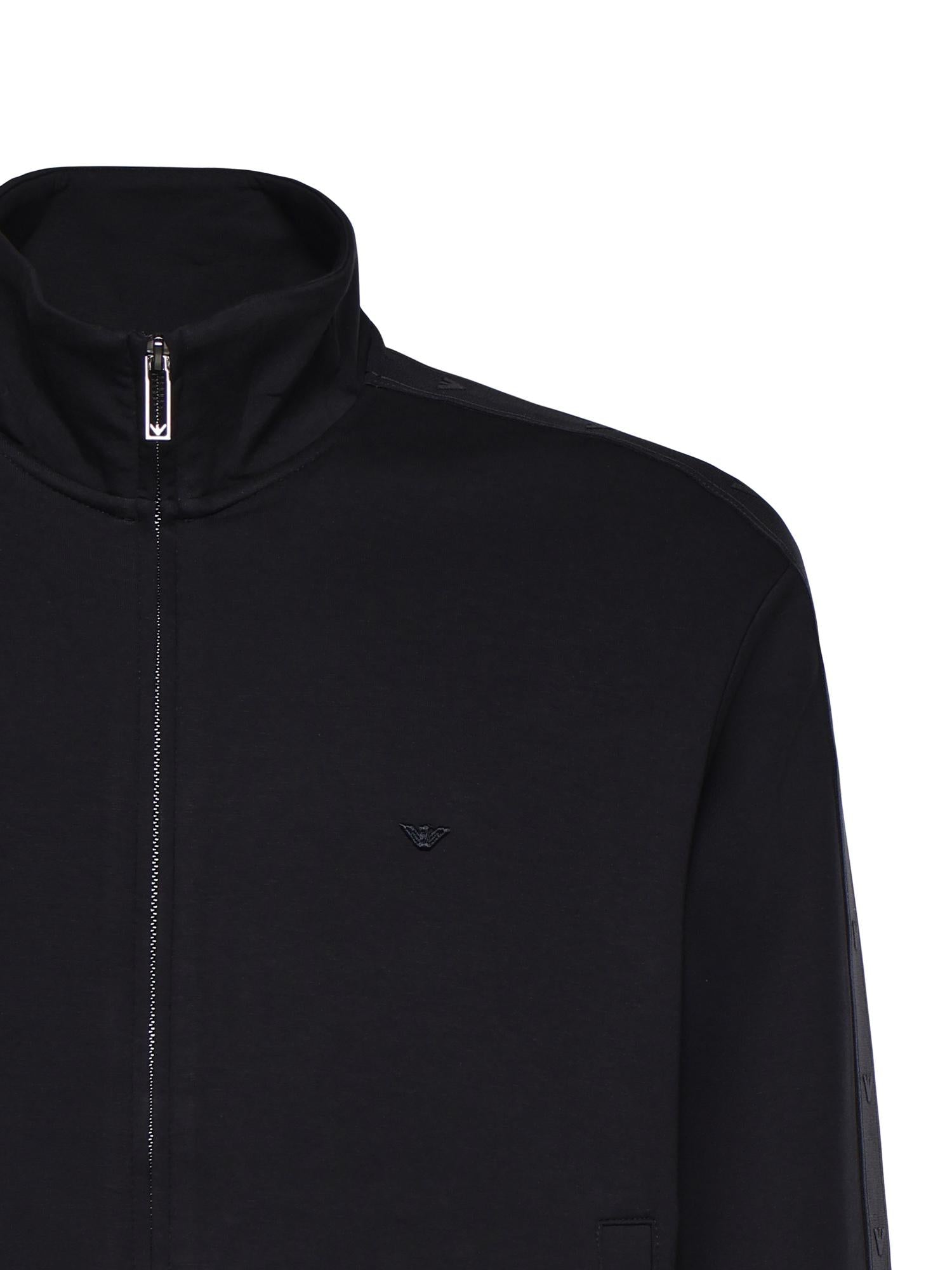 Felpa in double jersey con logo EM005222 AF10013UB118 EMPORIO ARMANI 