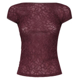 Maglia aderente in pizzo 105228 A2M5R62 PINKO 