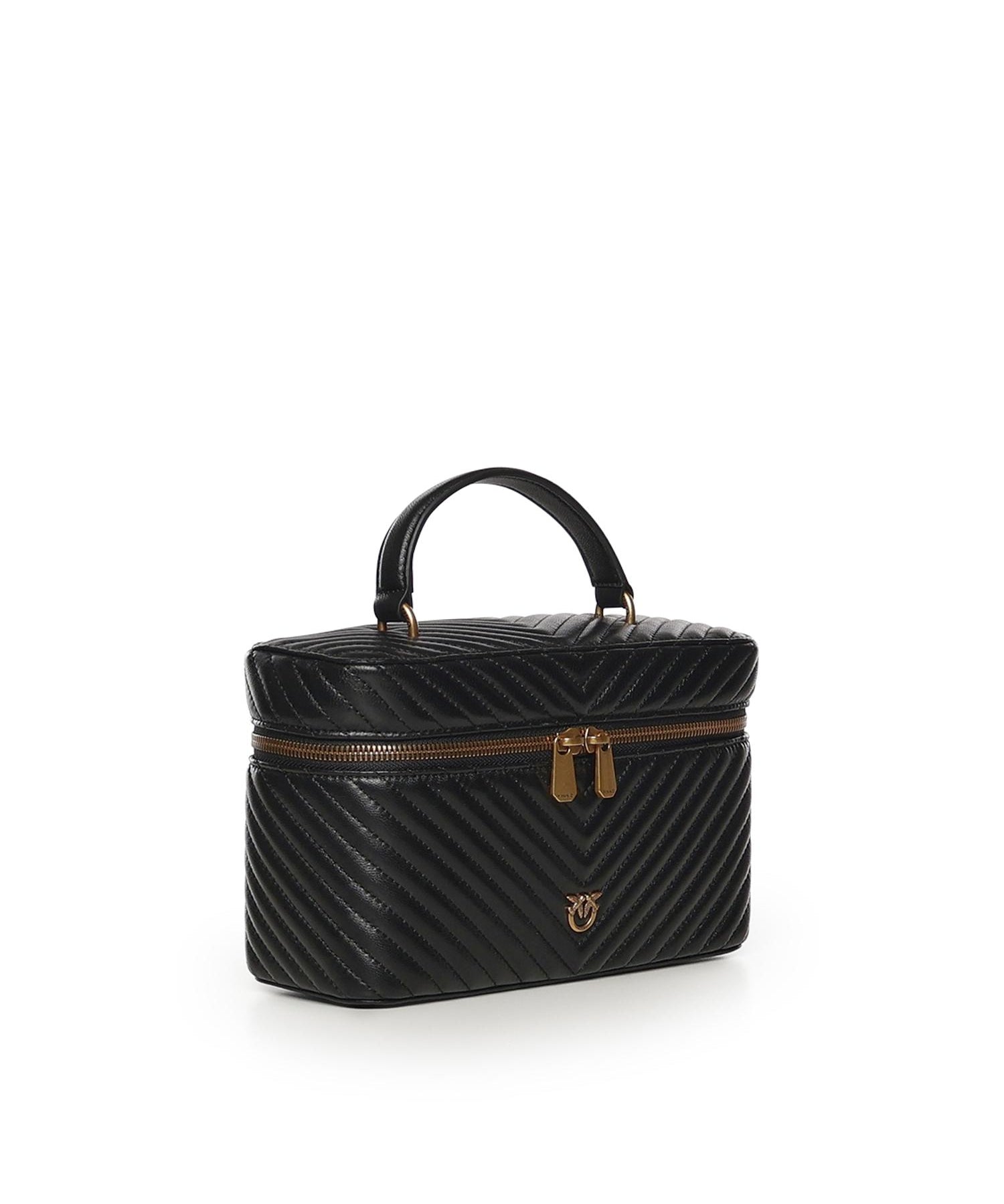 Beauty case a tracolla in nappa chevron 106348 A0GKZ99Q PINKO 