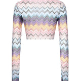 Top cropped a zig zag MS25SK0E BJ00OES72LH MISSONI 