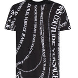 T-shirt in jersey di cotone con stampa 80GAH6R0 JS555L01 VERSACE JEANS COUTURE 