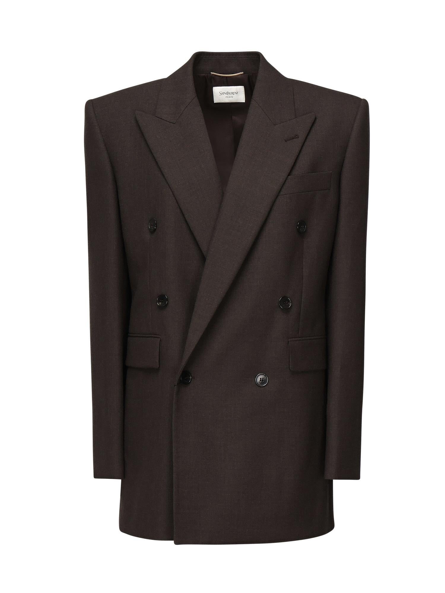 Blazer doppiopetto in lana 823616 Y5K322124 SAINT LAURENT 
