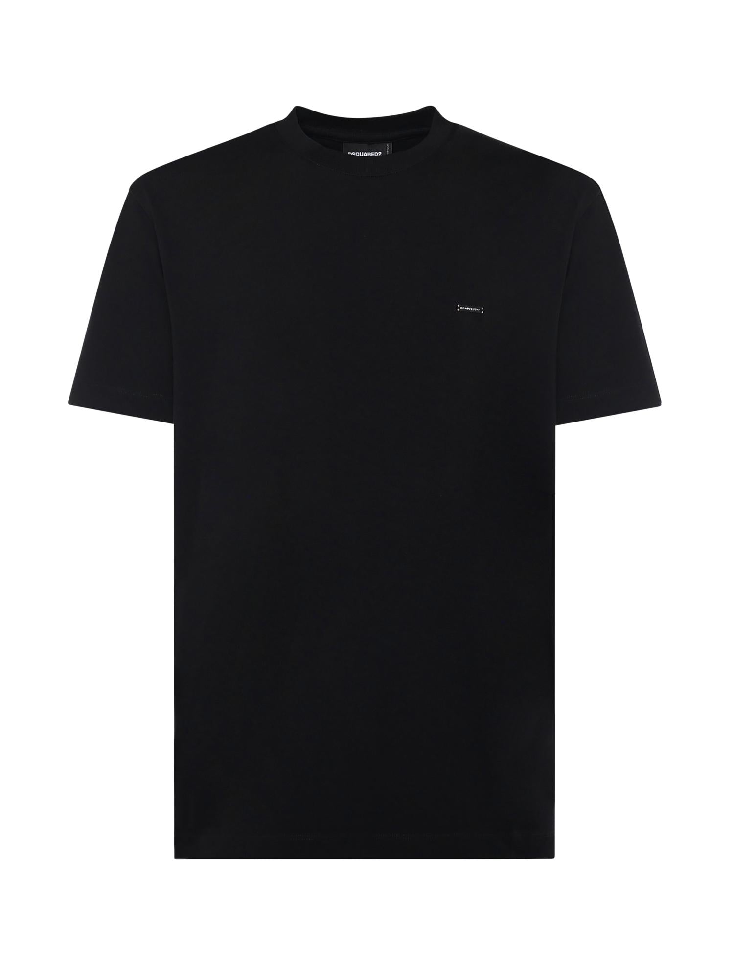 T-shirt in jersey con logo<BR/> S74GD1522 D20106900 DSQUARED2 