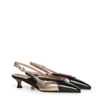 Slingback Caroline Rio Nature in pelle A57129 NERO QUARZO CARMENS 