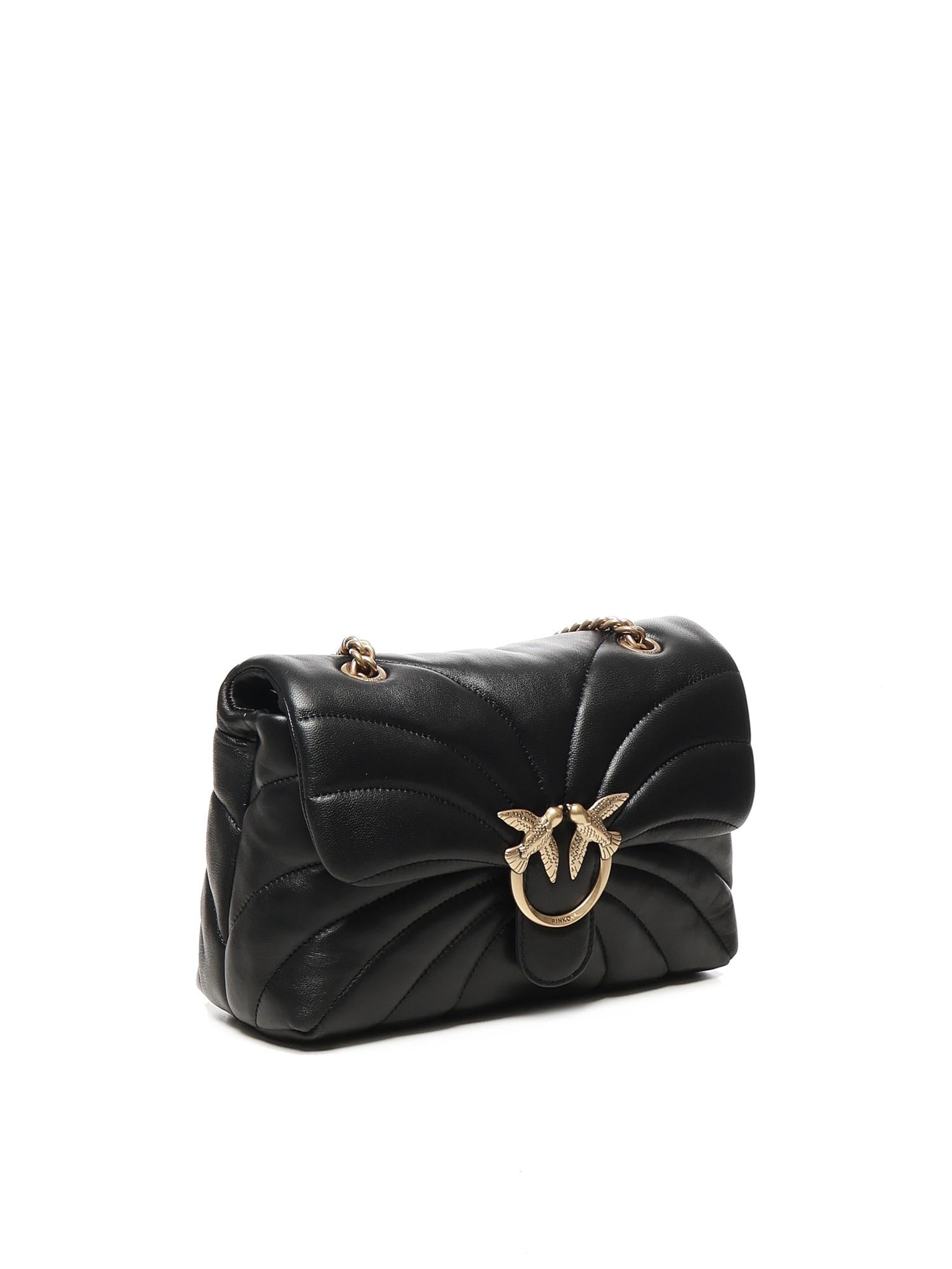 Borsa a tracolla Love Bag Puff in pelle 100038 A1EXZ99Q PINKO 