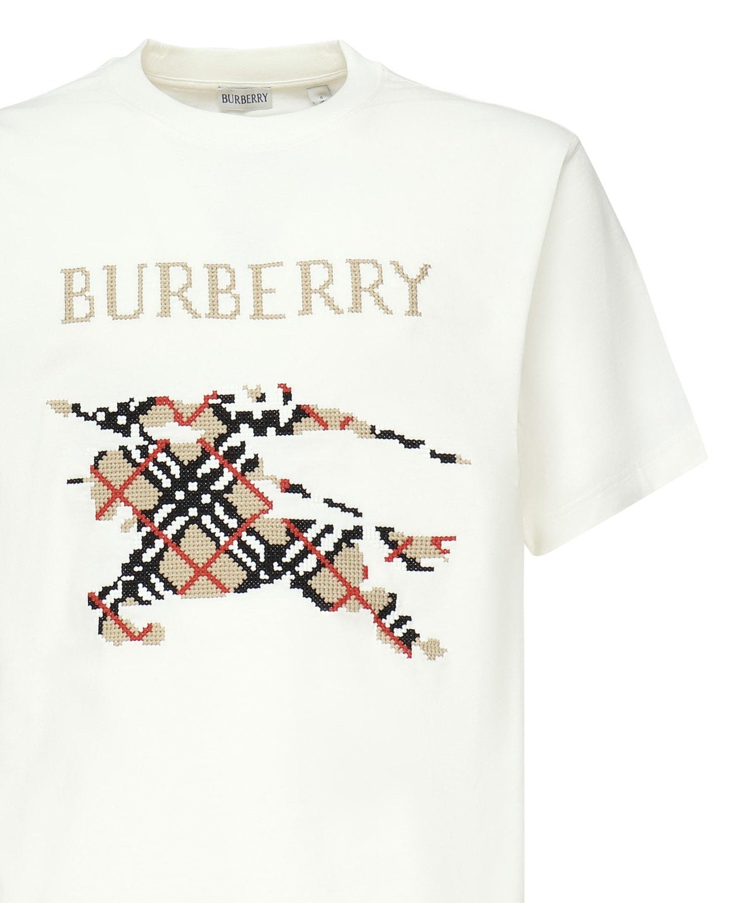 T-shirt con EKD a punto croce 8110116 B7078 BURBERRY 