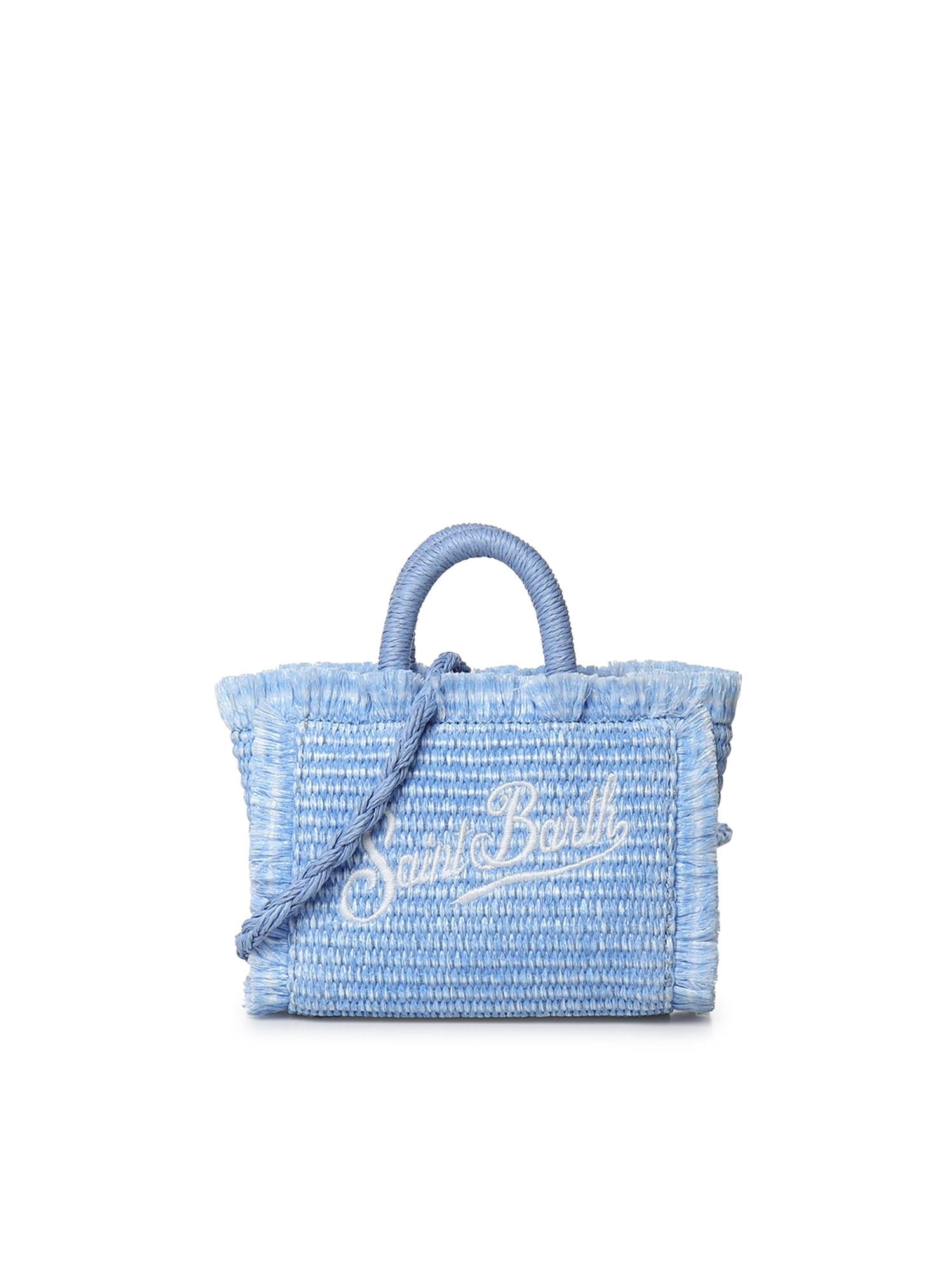 Borsa Vanity micro effetto paglia con logo VAMI015 01267L MC2 SAINT BARTH 