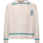 Giacca in maglia con zip KN014 BEI BONSAI 