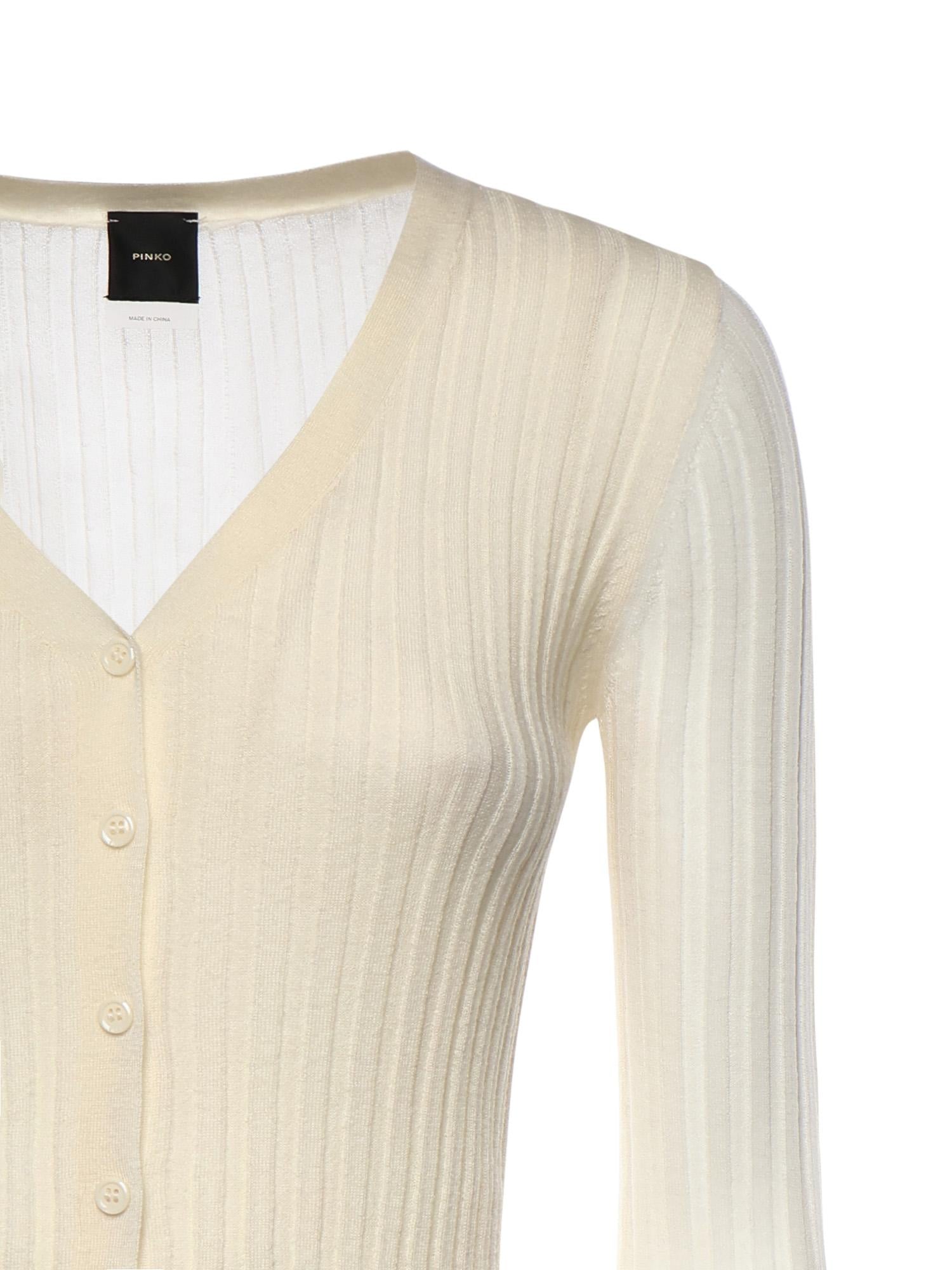 Cardigan in maglia leggera a coste 106321 A34BC14 PINKO 