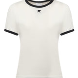 T-shirt in cotone con logo 125JTS017JS0203 B211 COURREGES 