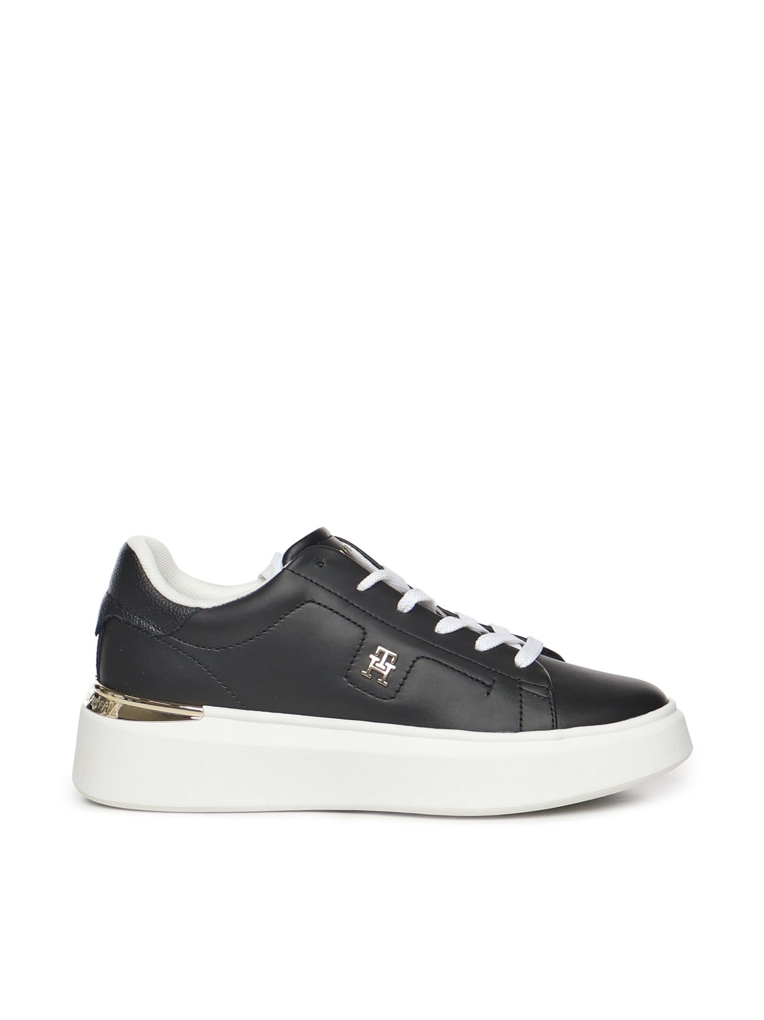 Sneakers in pelle con monogramma<BR/> FW0FW08631 BDS TOMMY HILFIGER 