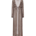 Cardigan lungo in viscosa lamé motivo ragnatela MS26SQ0S BR014DS80EE MISSONI 