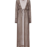 Cardigan lungo in viscosa lamé motivo ragnatela MS26SQ0S BR014DS80EE MISSONI 