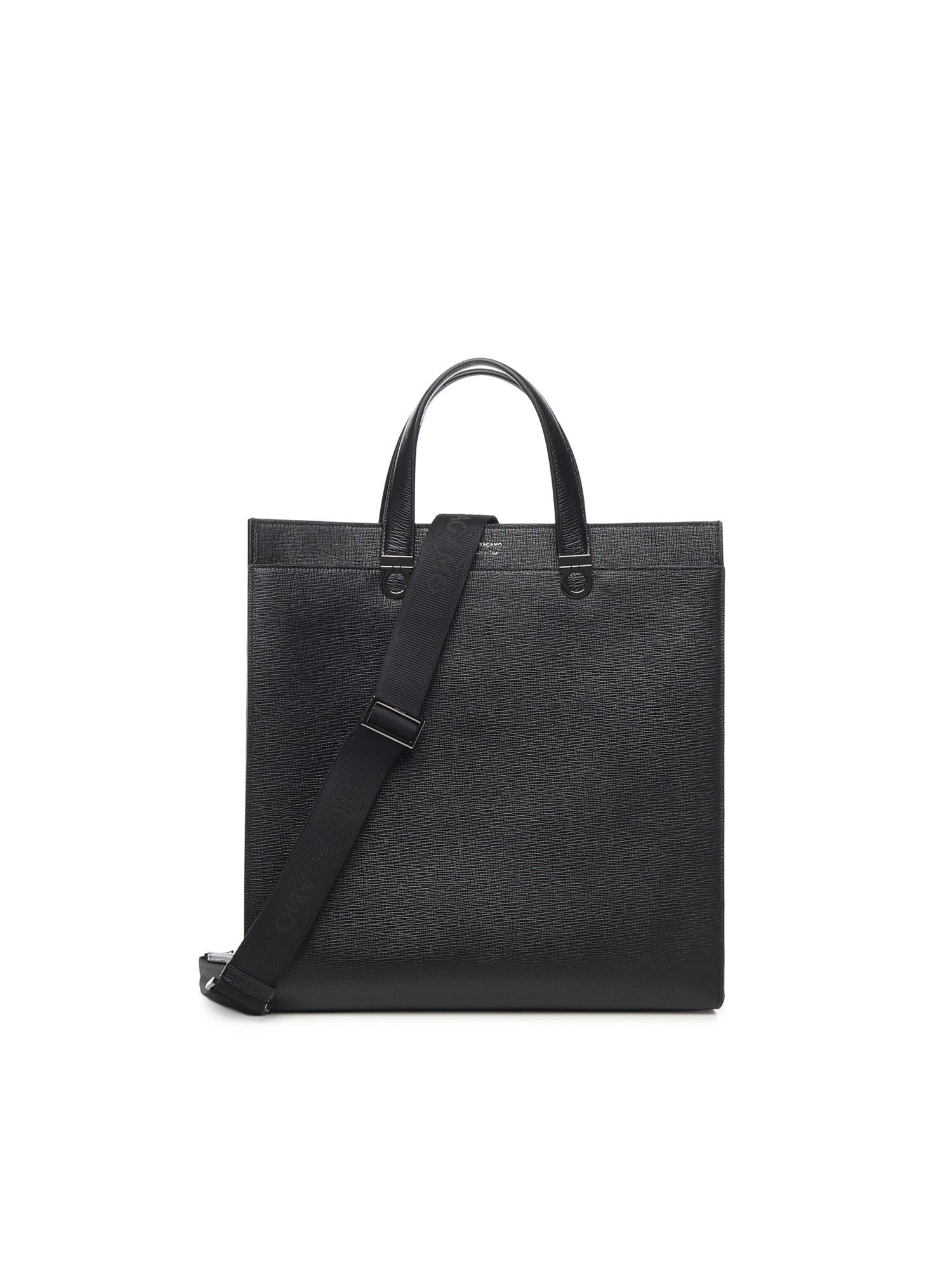Borsa da lavoro in pelle con doppio manico 241811 786556001 FERRAGAMO 