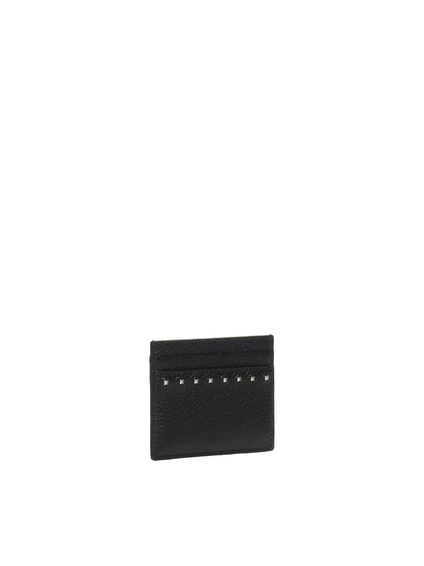 Portacarte Rockstud in vitello 6Y2P0V18 PDX0NO VALENTINO GARAVANI 