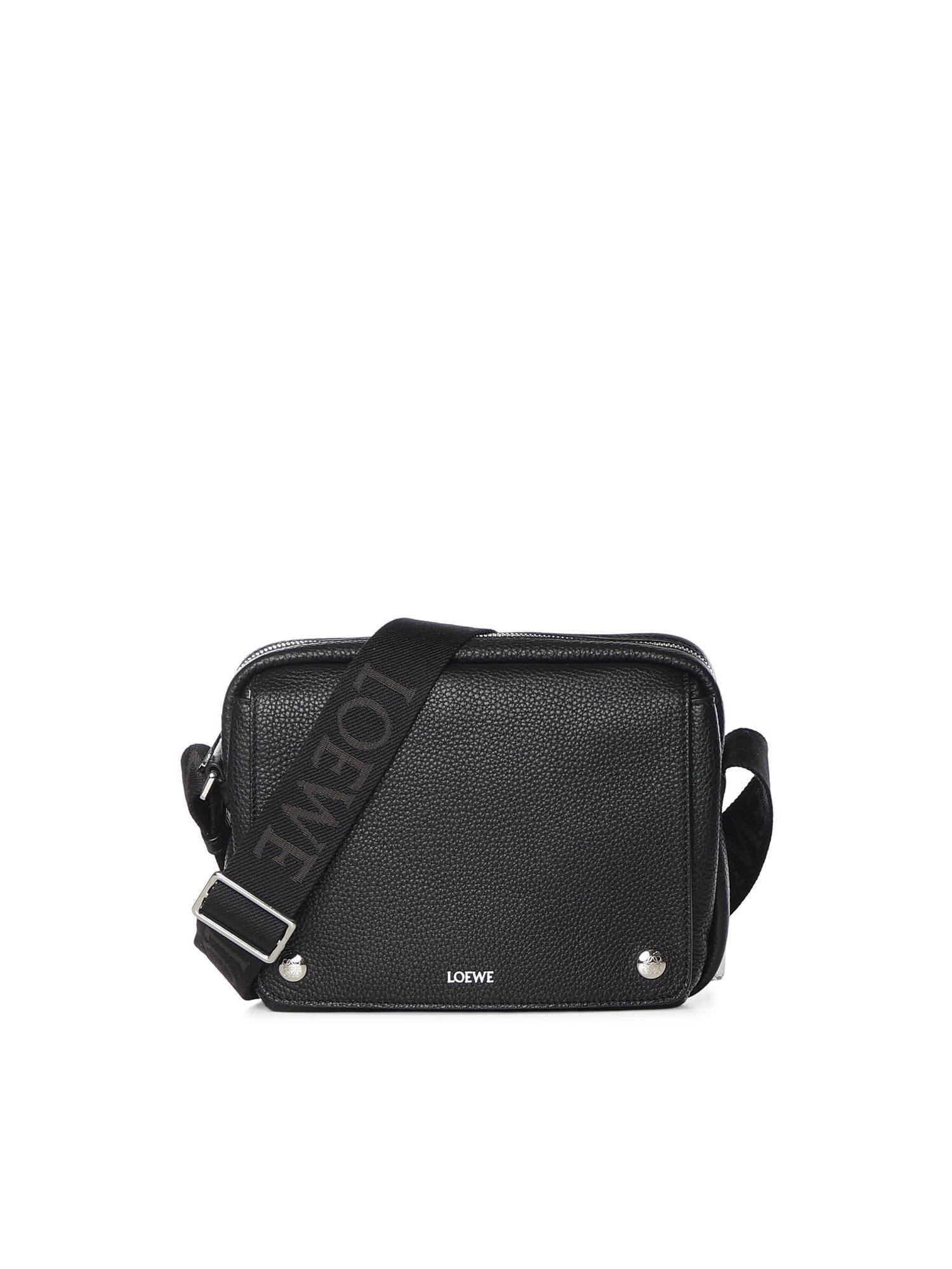 Borsa a tracolla Pebble media in pelle di vitello BANBA73X05 1100 LOEWE 