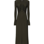 Abito maxi con ruche in jersey AA9R2740J050B 643 ALAIA 