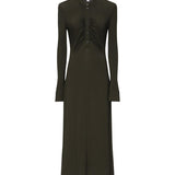 Abito maxi con ruche in jersey AA9R2740J050B 643 ALAIA 