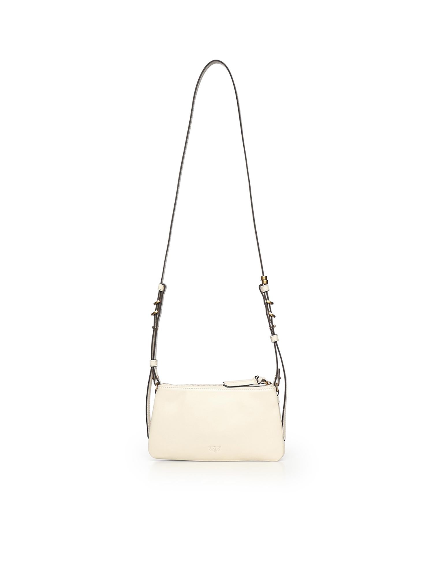 Borsa a tracolla Mini Double Bag in pelle 105359 A0QOZ15Q PINKO 