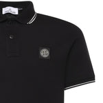 Polo in piqué di cotone con patch Compass L1S152200010 S0018V0029 STONE ISLAND 