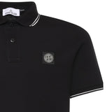 Polo in piqué di cotone con patch Compass L1S152200010 S0018V0029 STONE ISLAND 
