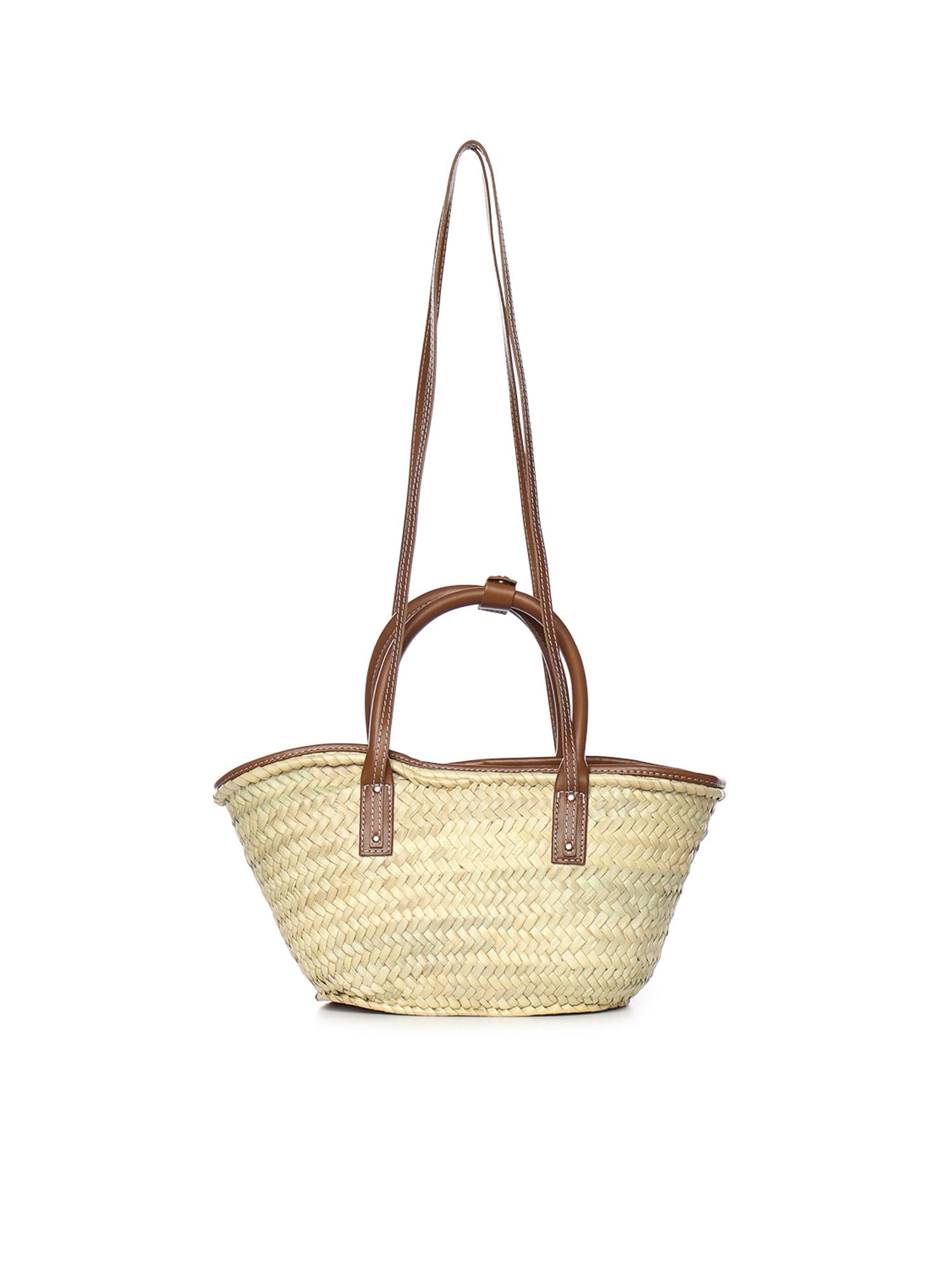 Borsa Le Petit Panier Soli in rafia e pelle BAW00044AC01C04 811 JACQUEMUS 