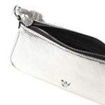 Mini bag 'Mini Half Moon Baguette' in pelle laminata con strass 105915 A2WDZZFN PINKO 