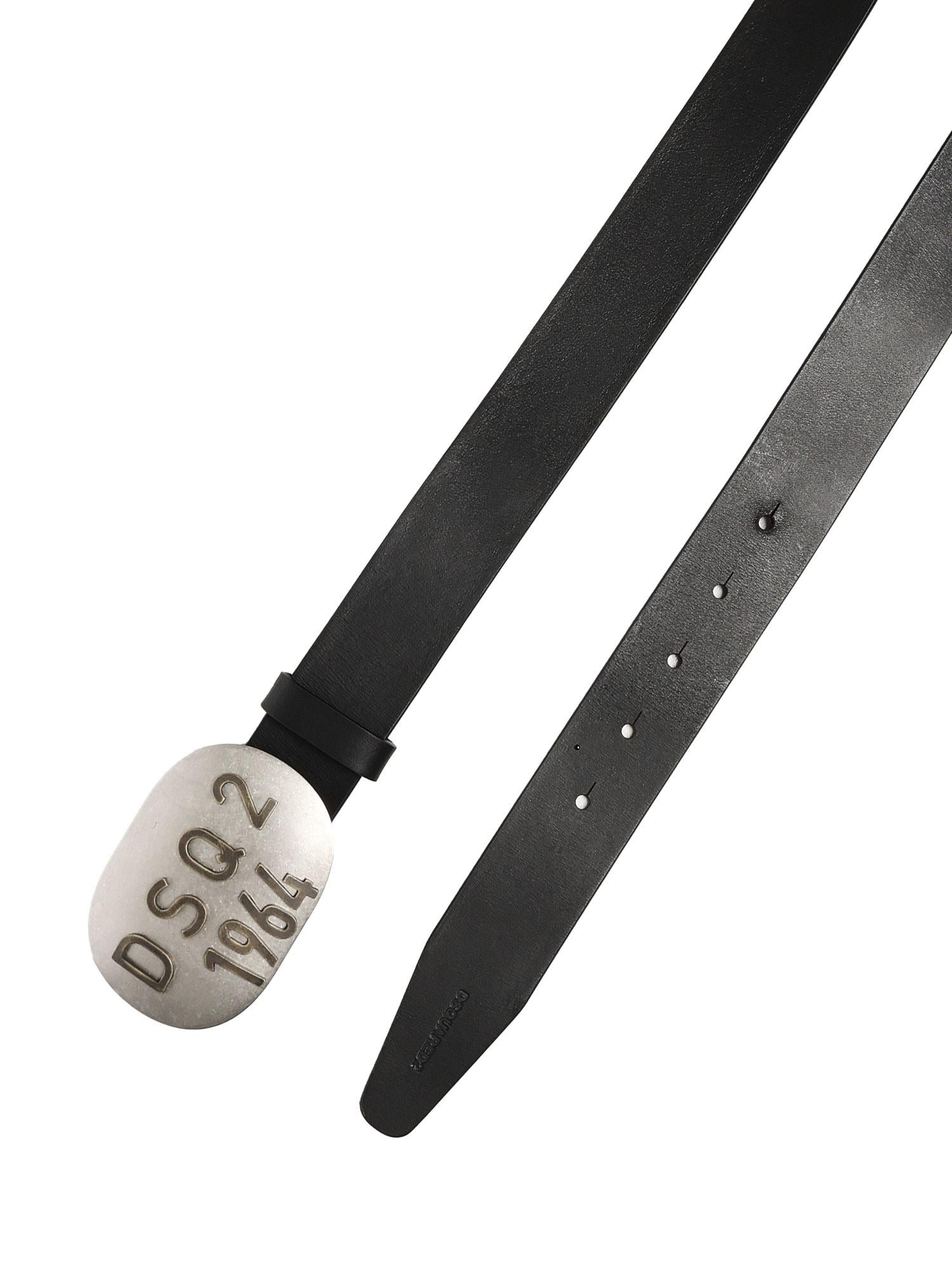 Cintura vintage con placca logo BEM0671 M4162 DSQUARED2 