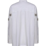 Camicia con cristalli in cotone 106225 A31WZ04 PINKO 