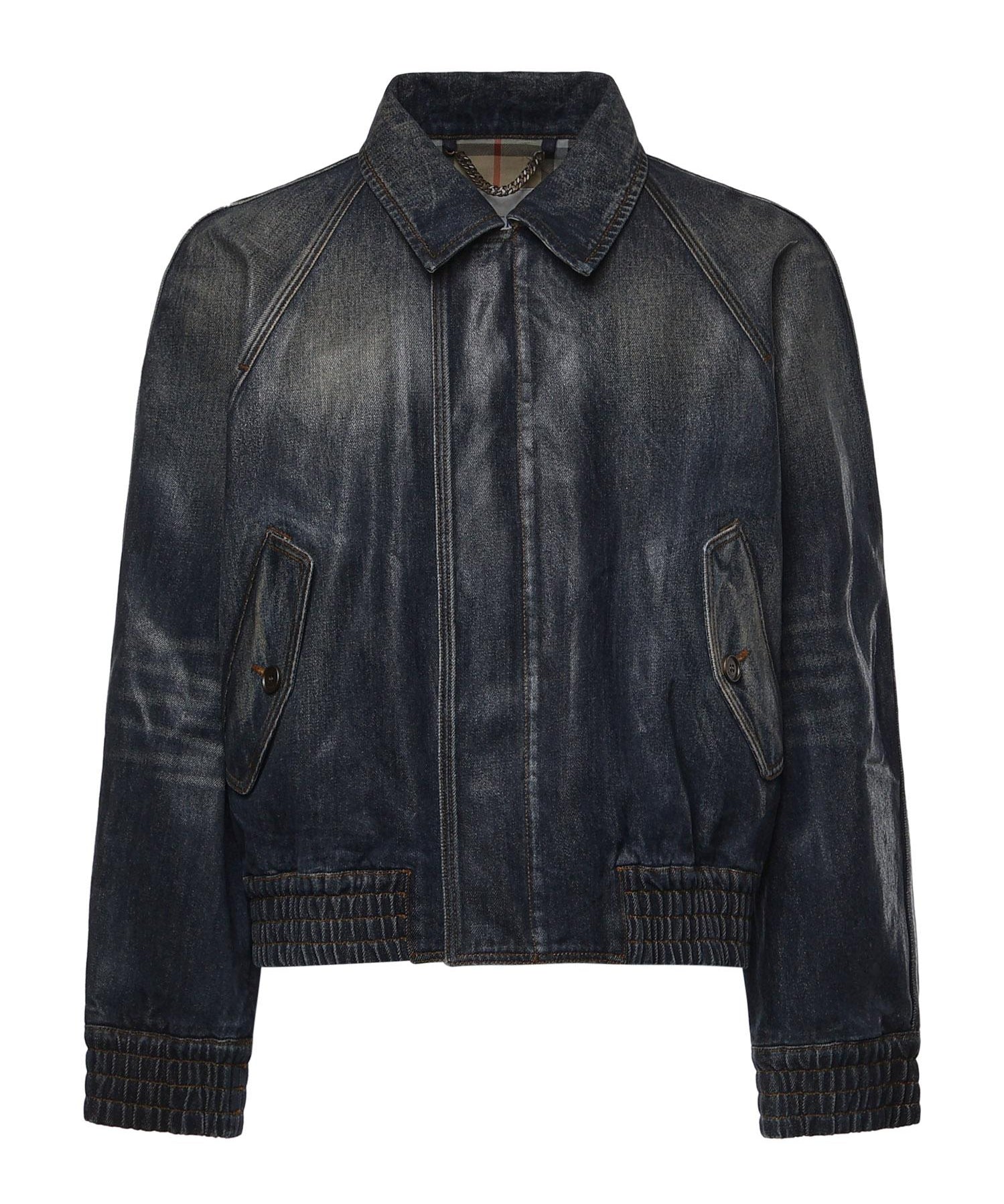 Giacca in denim spalmato 8121597 A1322 BURBERRY 