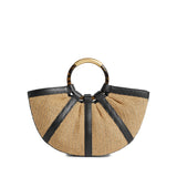 Borsa Shell medium in paglia e pelle E1U5D180201 846 COCCINELLE 