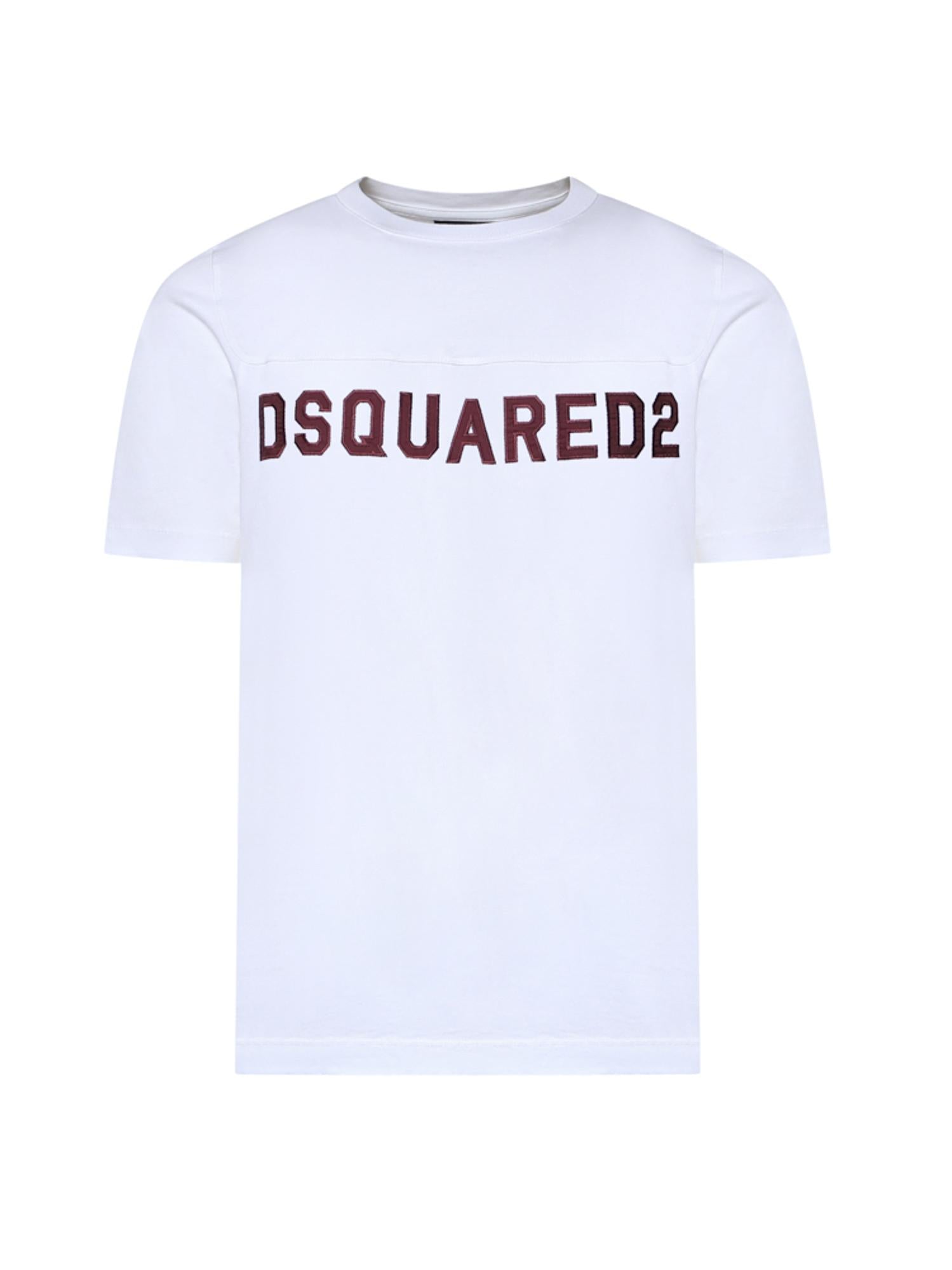 T-shirt in jersey con logo S74GD1527 D20108100 DSQUARED2 