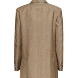 Giacca Gerla doppiopetto in lino <BR/> 2511041022600 001 MAX MARA 