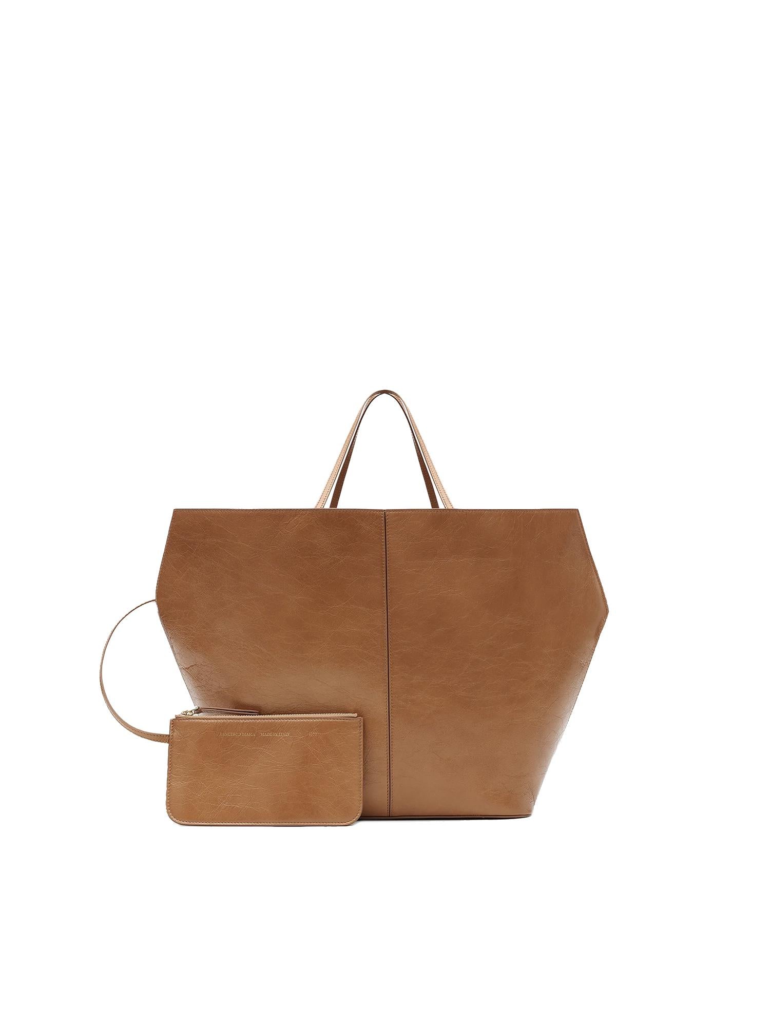 Borsa Winona 4ever maxi in pelle FBBP9JG01A TOBACCO SHINE FRANCESCO BIASIA 