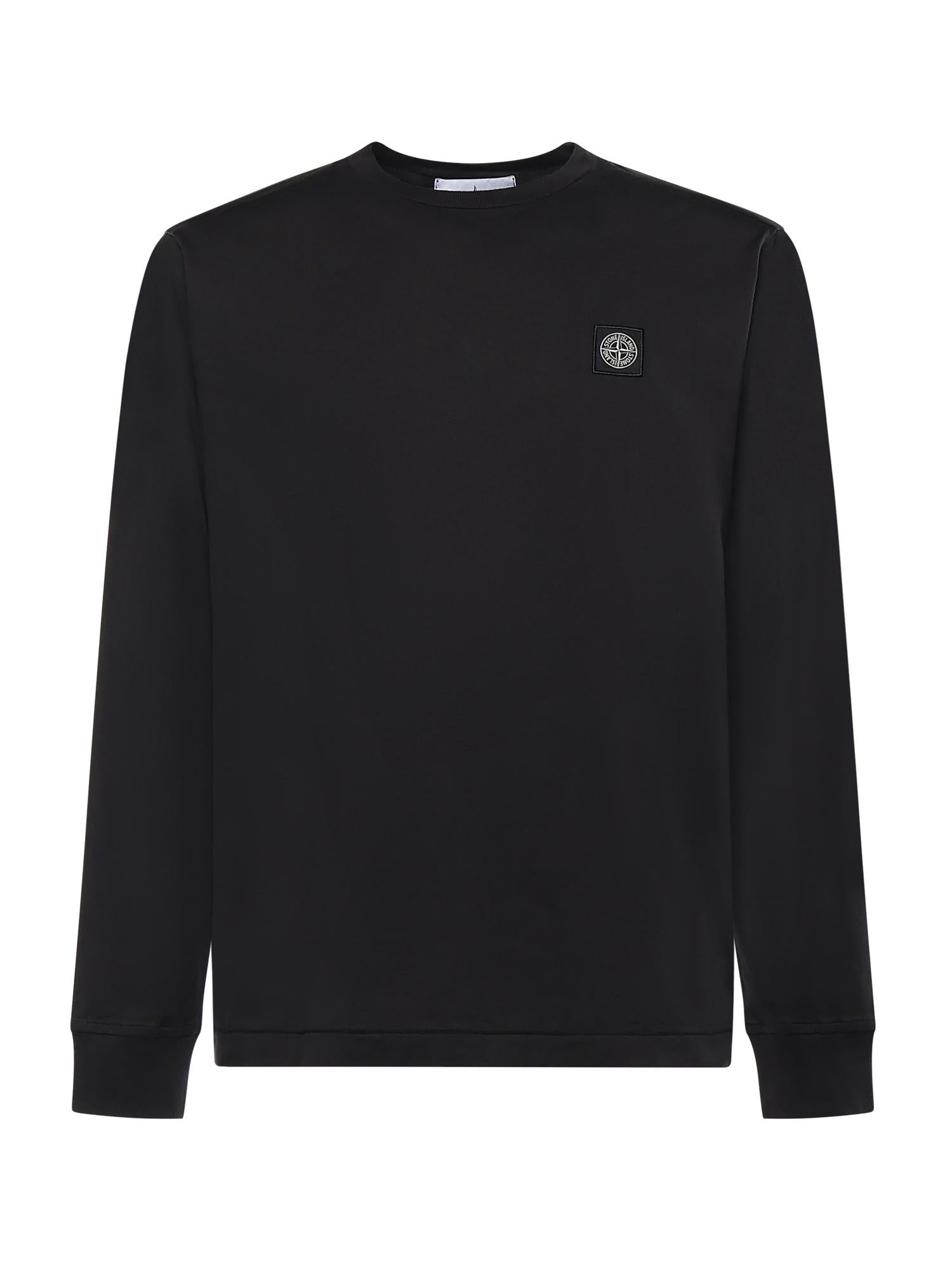 T-shirt a manica lunga con patch Compass in jersey di cotone L1S152100031 S0013V0029 STONE ISLAND 