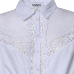 Camicia cropped Devi in voile di cotone 261200 WHITE CHARO RUIZ 