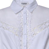 Camicia cropped Devi in voile di cotone 261200 WHITE CHARO RUIZ 