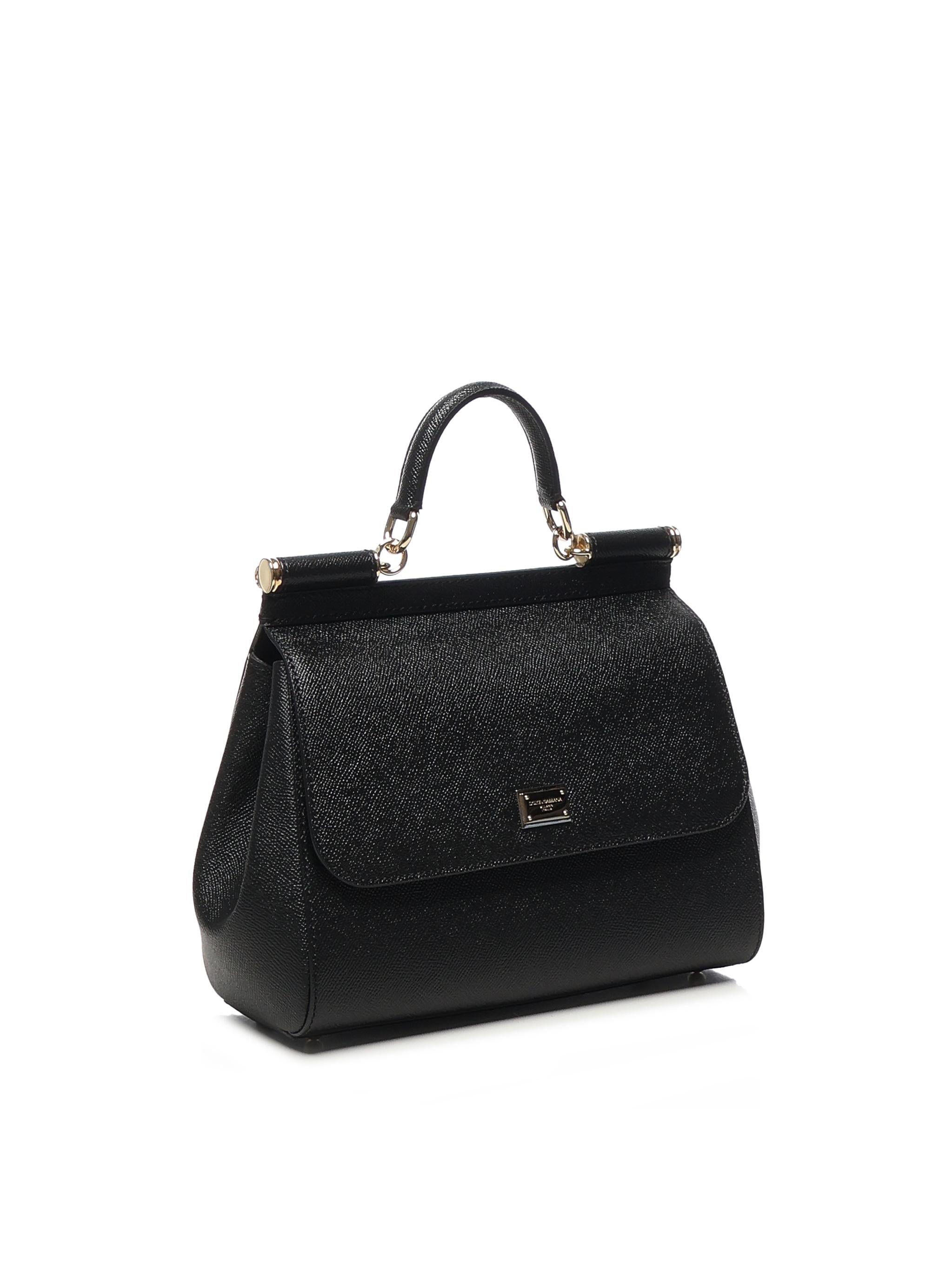 Borsa a mano Sicily grande in pelle di vitello Dauphine BB6002 B100180999 DOLCE & GABBANA 