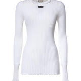 Maglia girocollo in seta MML06T 191XF0009 MIU MIU 