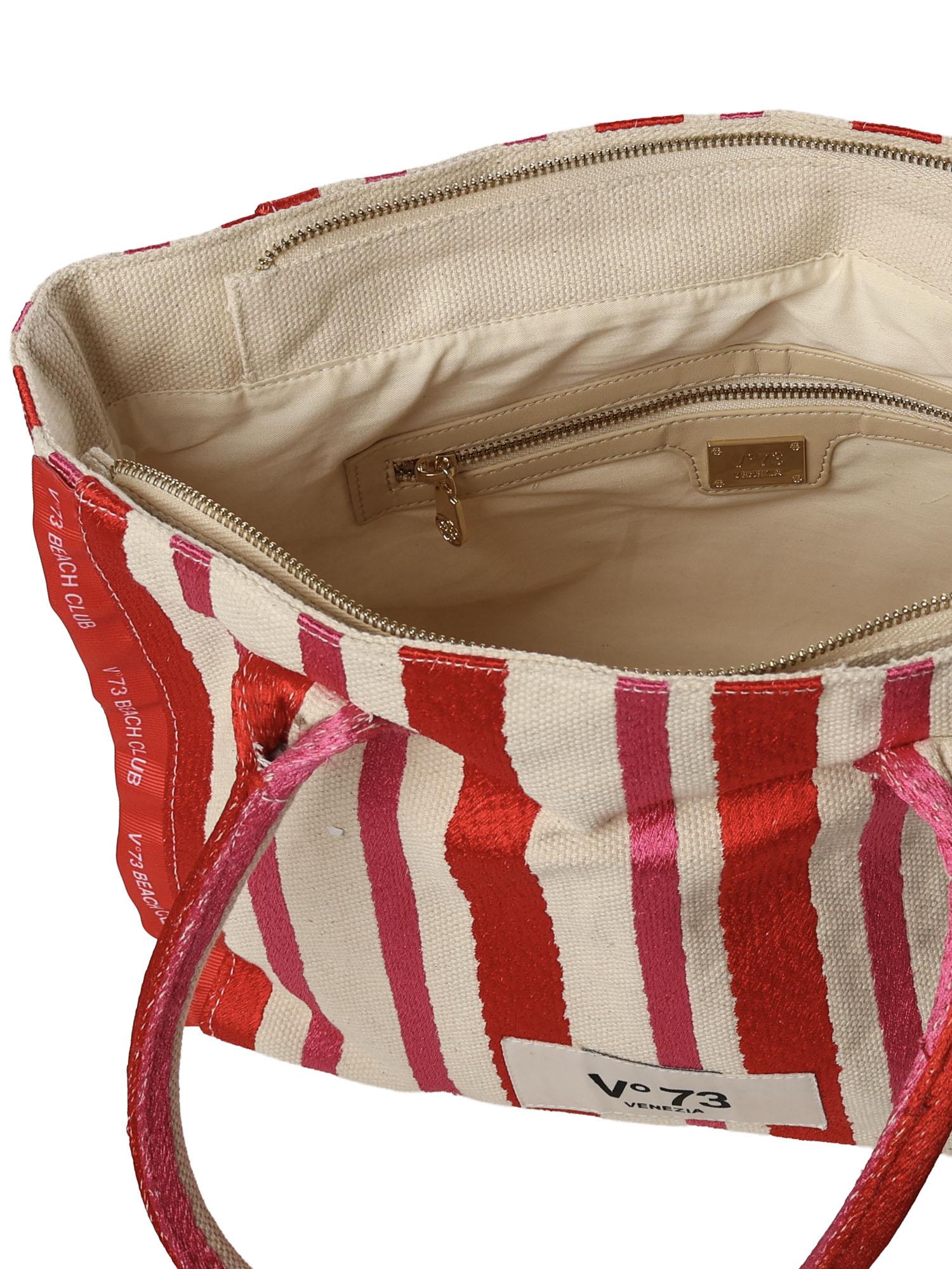 Borsa shopping con logo 73BS9MV02R ILENEROSSO/MULTICOLOR V° 73 