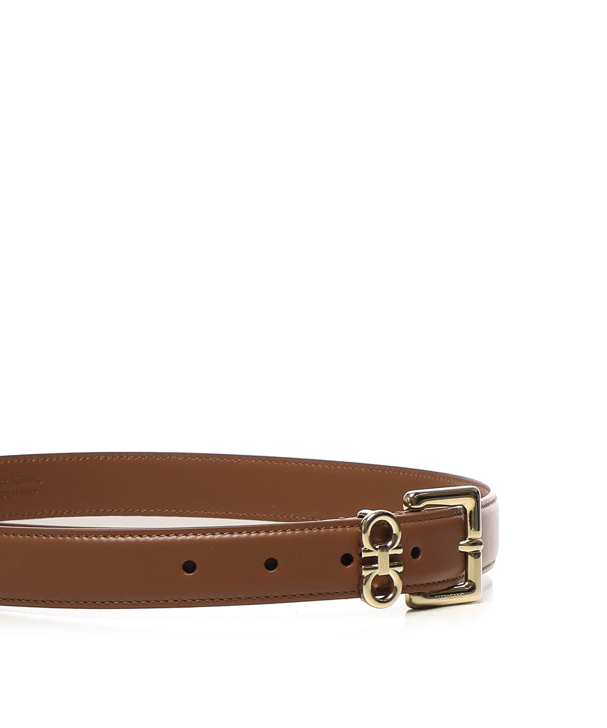 Cintura fissa con doppio Gancini 230346 780417003 FERRAGAMO 