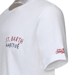 T-shirt con ricamo in cotone PRL0002 00320L MC2 SAINT BARTH 