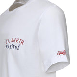 T-shirt con ricamo in cotone PRL0002 00320L MC2 SAINT BARTH 