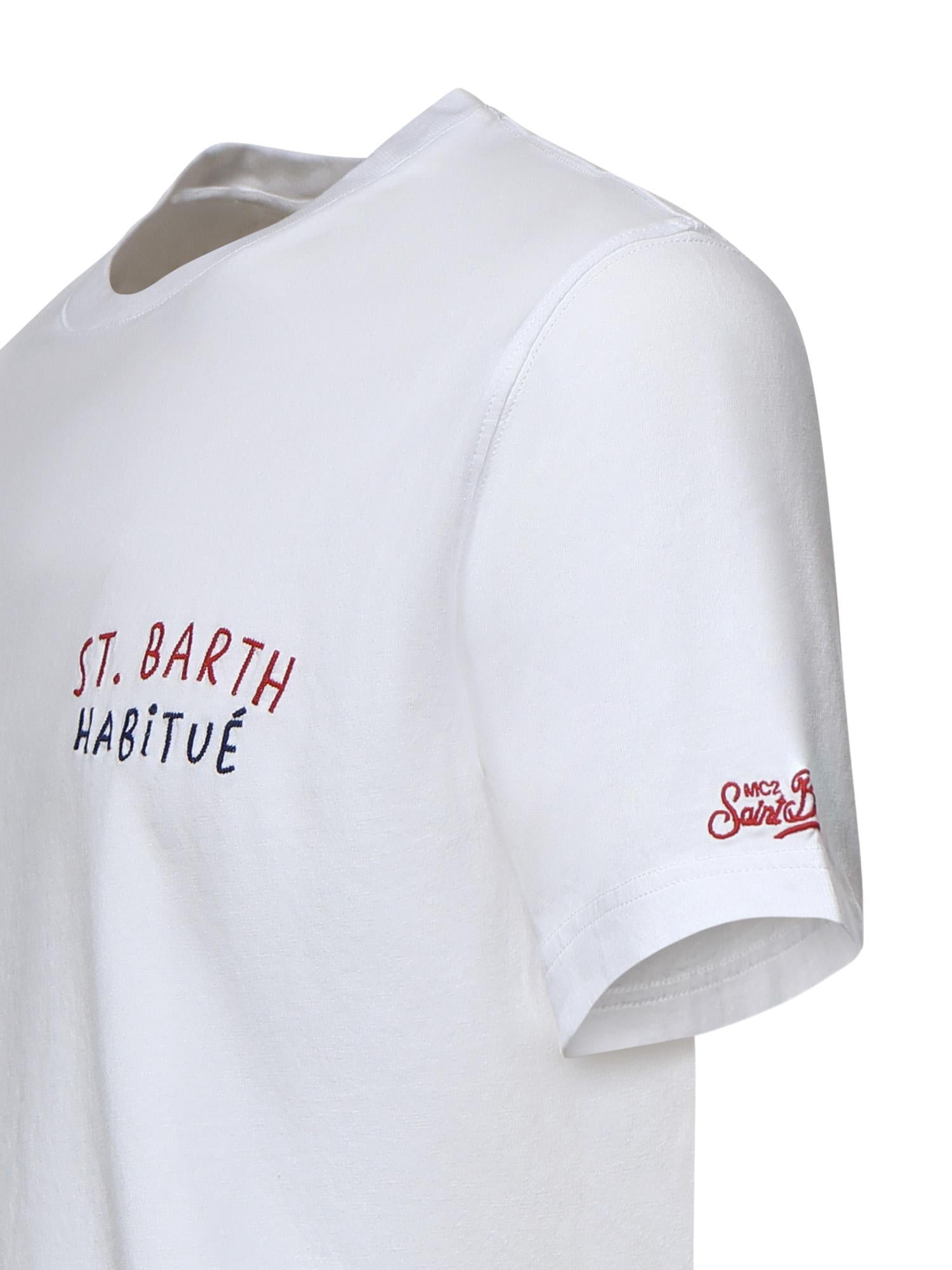 T-shirt con ricamo in cotone PRL0002 00320L MC2 SAINT BARTH 