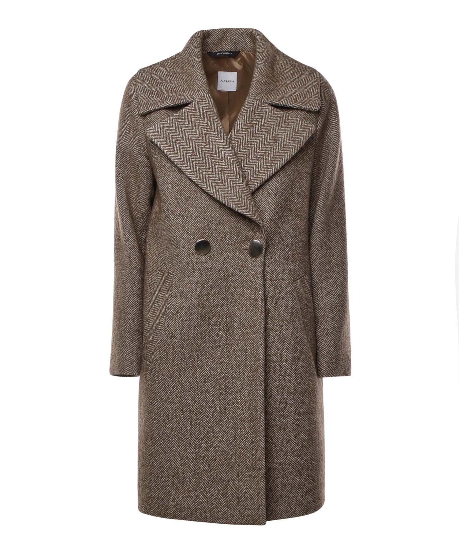 Cappotto Pesca in lana e cashmere 26AL203 CAFFE ALISHEVA 