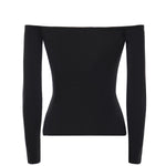 Top Odessa in maglia a coste 25041262 BLACK CHRISTOPHER ESBER 