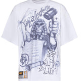 T-shirt The Boy Giudice Maledetto in cotone DFM54029TJ112JUDGE WHITE WHITE PDF CHANNEL 